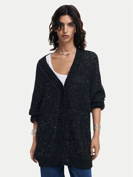 Ζακέτα · Μαύρο · Relaxed Fit