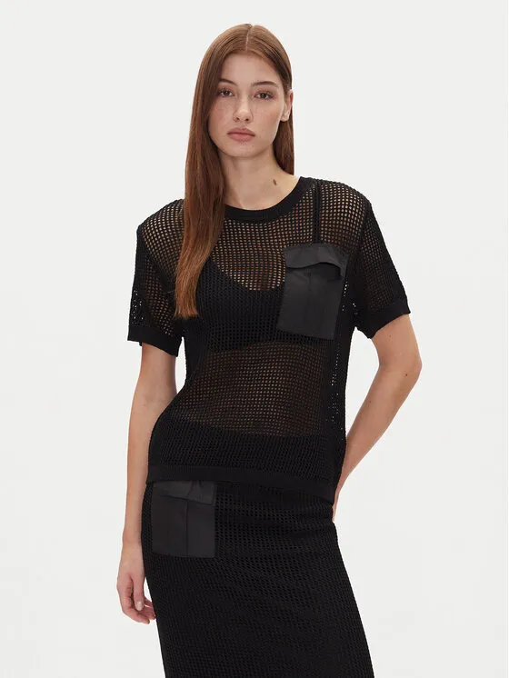 DKNY Πουλόβερ · Μαύρο · Regular Fit