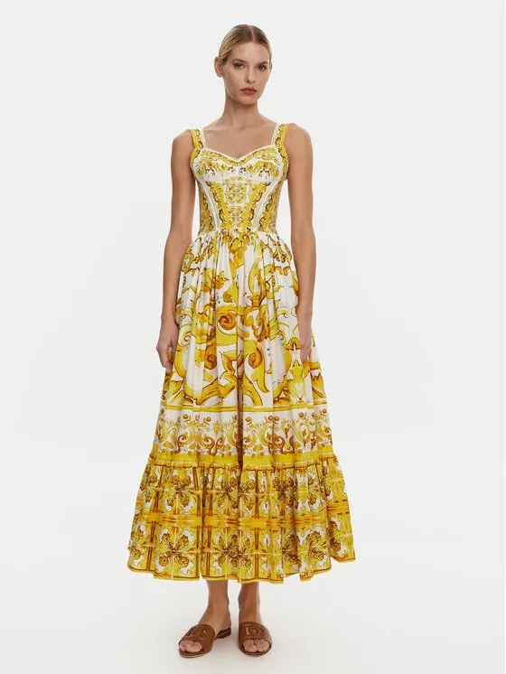 Dolce&amp;Gabbana Φόρεμα καλοκαιρινό · Κίτρινο · Midi