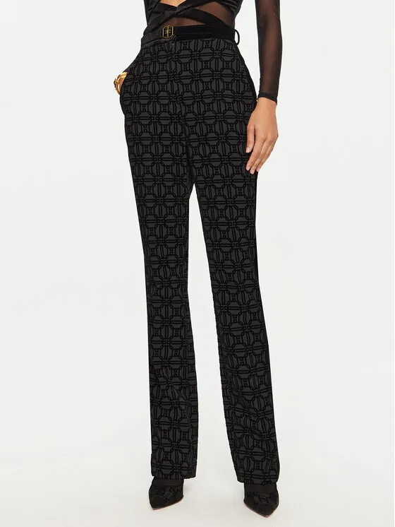 Elisabetta Franchi Παντελόνι υφασμάτινο · Μαύρο · Regular Fit