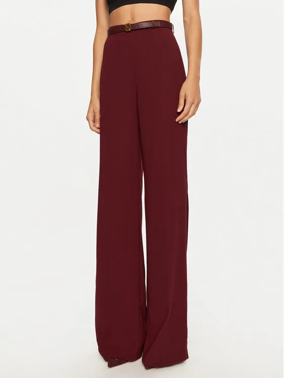 Elisabetta Franchi Παντελόνι υφασμάτινο · Μπορντό · Regular Fit