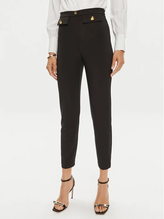 Elisabetta Franchi Παντελόνι υφασμάτινο · Μαύρο · Regular Fit