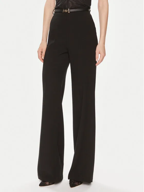 Elisabetta Franchi Παντελόνι υφασμάτινο · Μαύρο · Relaxed Fit