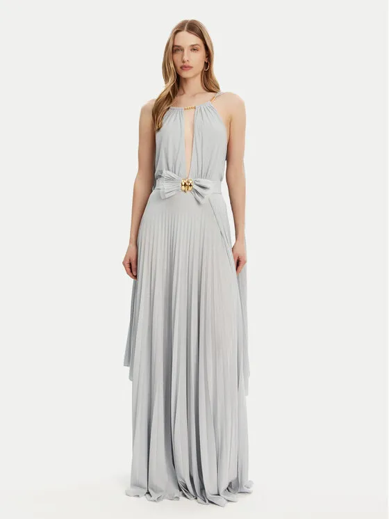 Φόρεμα βραδινό · Ασημί · Maxi