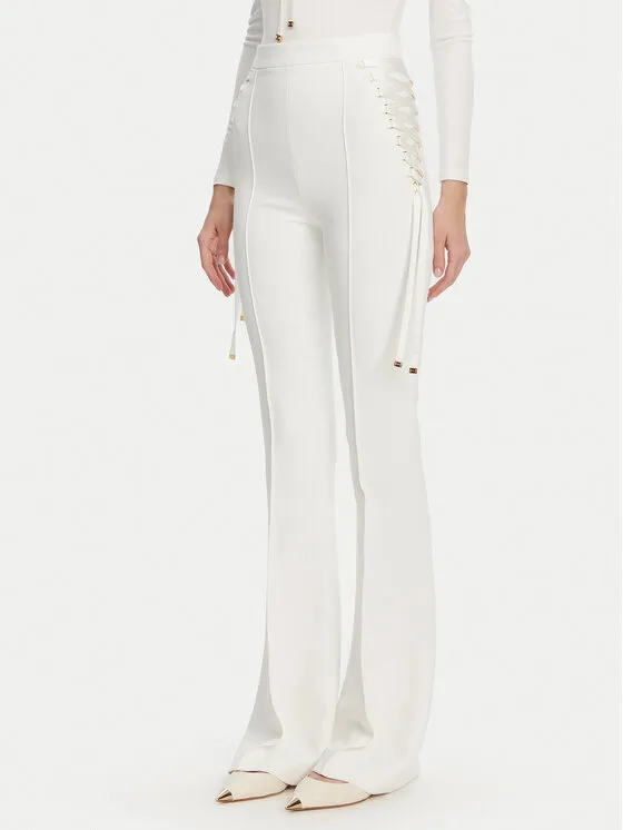 Elisabetta Franchi Παντελόνι υφασμάτινο · Λευκό · Regular Fit