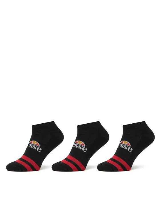 Ellesse Σετ 3 ζευγάρια κοντές κάλτσες γυναικείες · Μαύρο