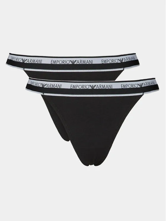 Emporio Armani Underwear Σετ 2 τεμάχια στρίνγκ · Μαύρο