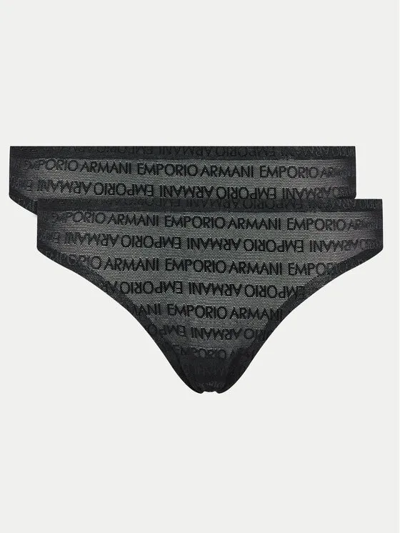 Emporio Armani Underwear Σετ 2 τεμάχια στρίνγκ · Μαύρο