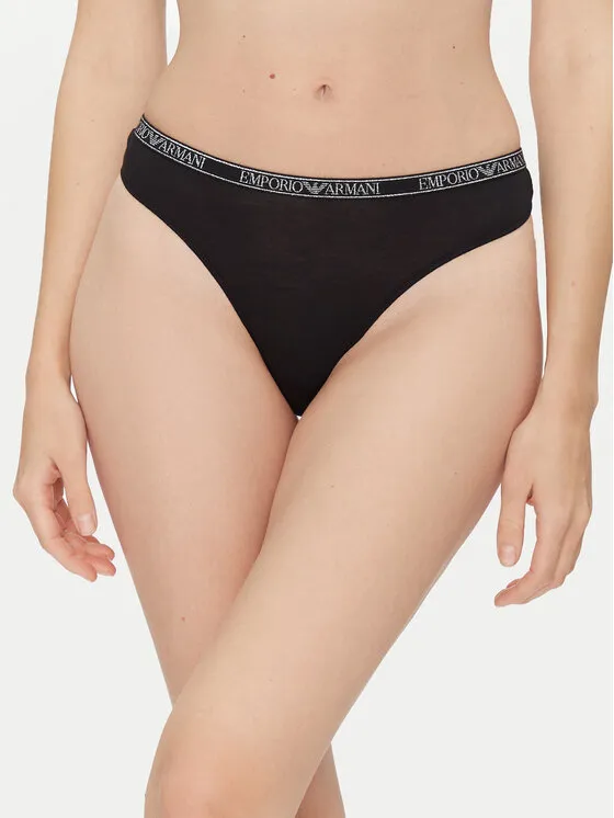 Emporio Armani Underwear Σετ 2 τεμάχια στρίνγκ · Μαύρο