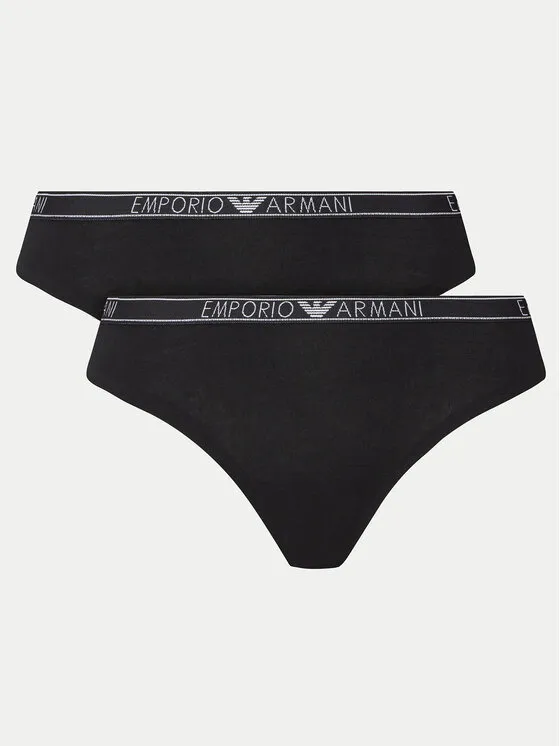 Emporio Armani Underwear Σετ 2 τεμάχια στρίνγκ · Μαύρο