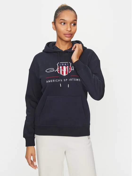 Gant Μπλούζα · Σκούρο μπλε · Relaxed Fit