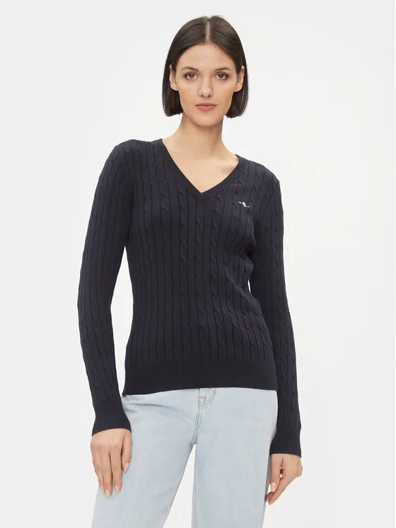 Gant Πουλόβερ · Σκούρο μπλε · Slim Fit