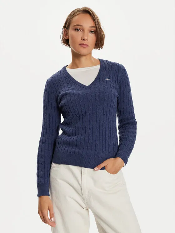 Gant Πουλόβερ · Σκούρο μπλε · Slim Fit