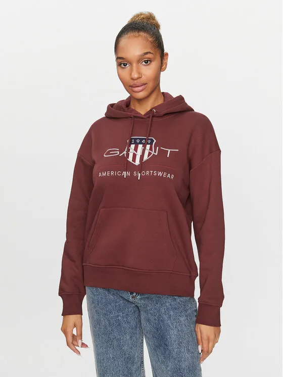 Gant Μπλούζα · Μπορντό · Relaxed Fit