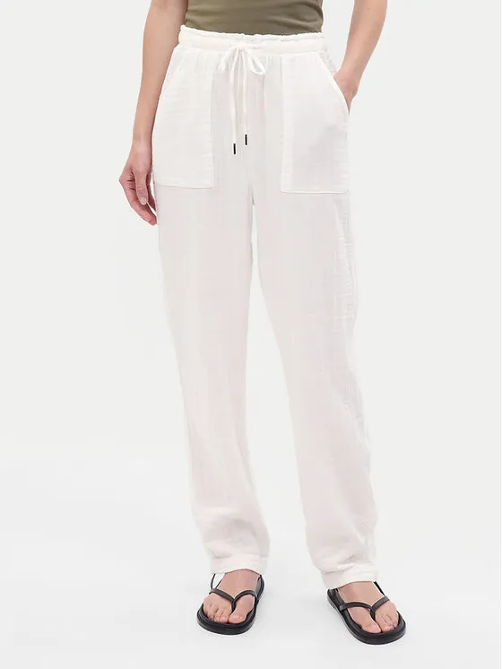 Gap Παντελόνι υφασμάτινο · Λευκό · Relaxed Fit