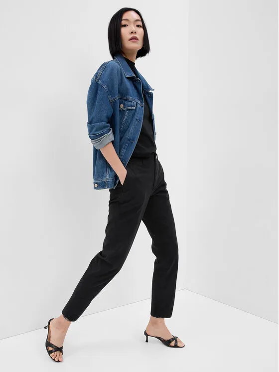 Gap Παντελόνι υφασμάτινο · Μαύρο · Regular Fit