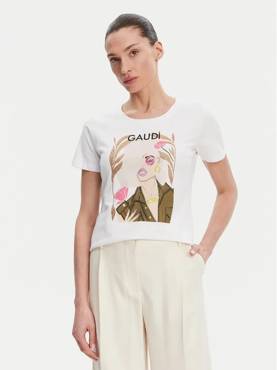 Gaudi T-Shirt · Λευκό