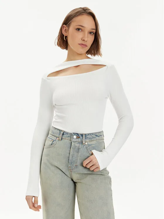 Gina Tricot Μπλουζάκι · Λευκό