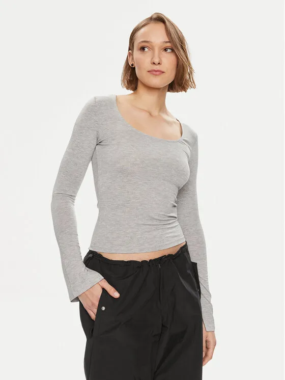 Gina Tricot Μπλουζάκι · Γκρι