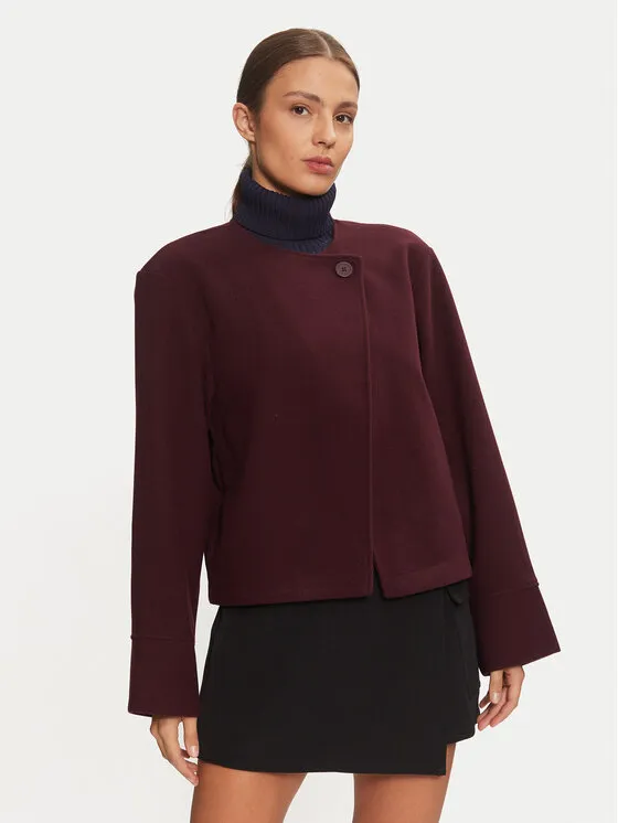 Gina Tricot Σακάκι · Μπορντό · Relaxed Fit