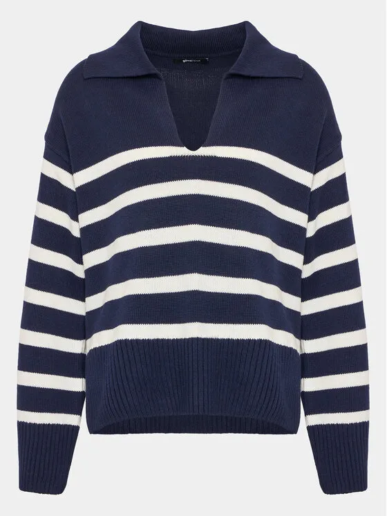 Gina Tricot Πουλόβερ · Σκούρο μπλε · Relaxed Fit