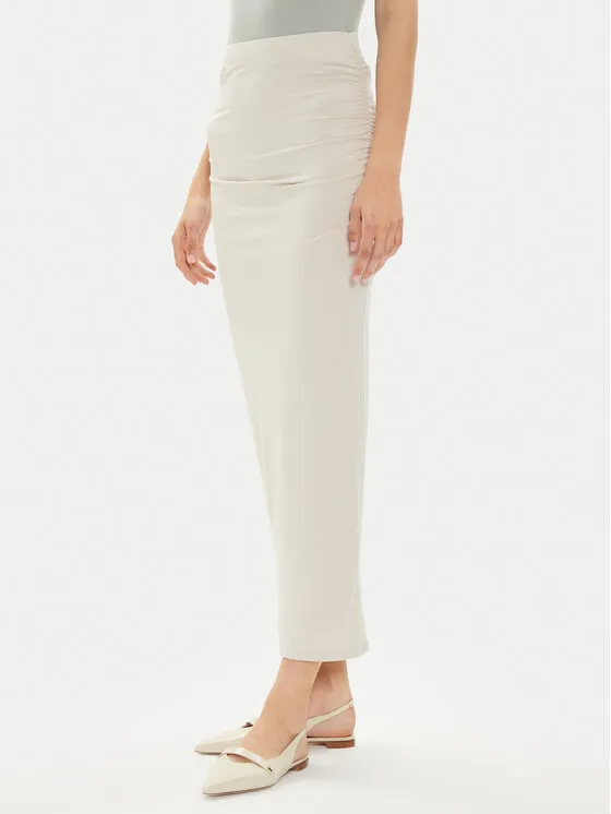 Gina Tricot Φούστα pencil · Μπεζ · Midi
