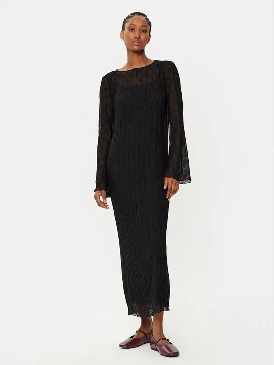 Gina Tricot Φόρεμα καθημερινό · Μαύρο · Midi