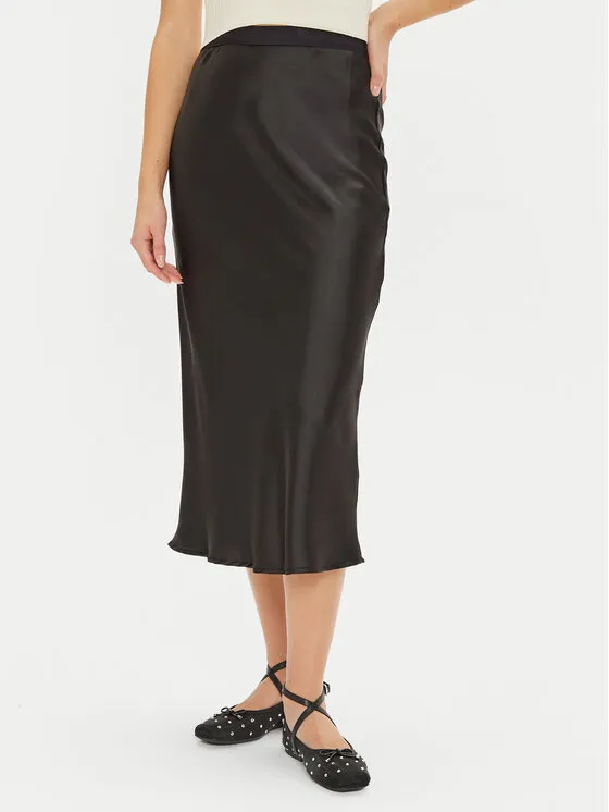 Gina Tricot Φούστα midi · Μαύρο · Midi