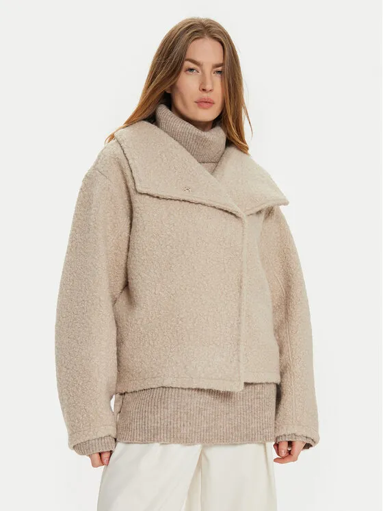 Gina Tricot Μπουφάν μεταβατικό · Μπεζ