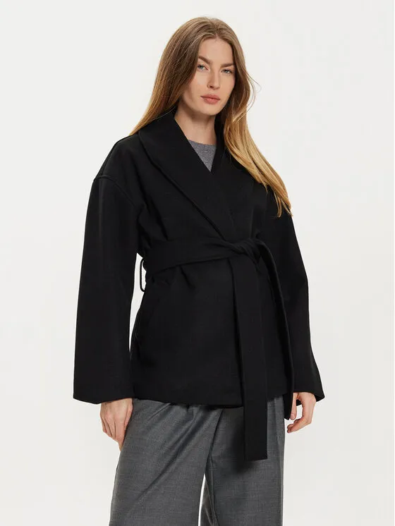 Gina Tricot Μπουφάν μεταβατικό · Μαύρο