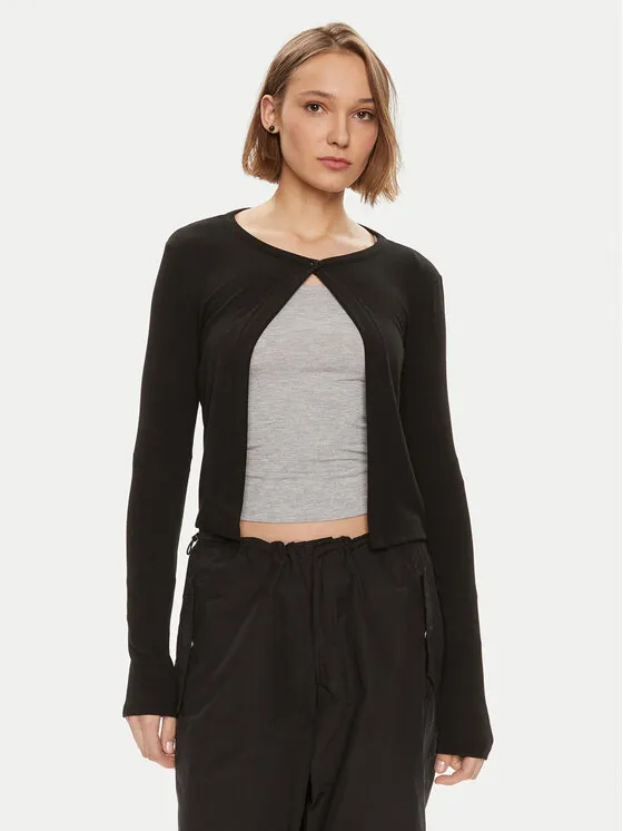 Gina Tricot Ζακέτα · Μαύρο · Regular Fit