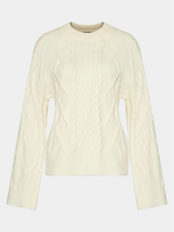 Gina Tricot Πουλόβερ · Λευκό · Regular Fit