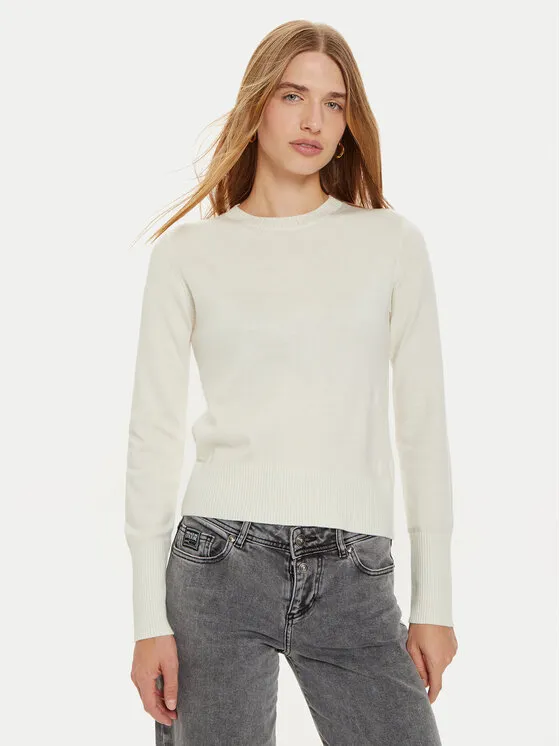 Guess Jeans Πουλόβερ · Εκρού · Regular Fit