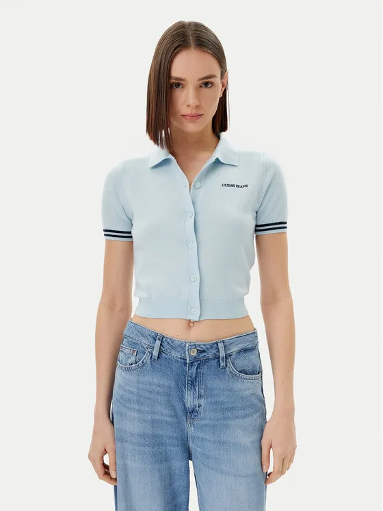 Guess Jeans Ζακέτα · Γαλάζιο · Regular Fit