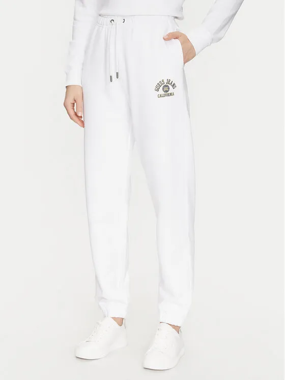 Guess Jeans Παντελόνι φόρμας · Λευκό · Regular Fit