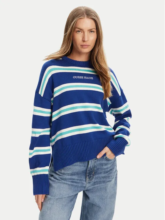 Guess Jeans Πουλόβερ · Μπλε · Regular Fit