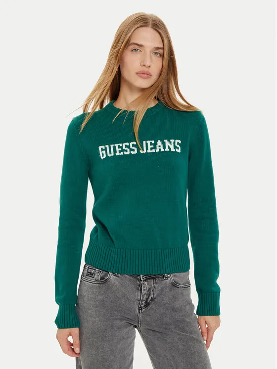 Guess Jeans Πουλόβερ · Πράσινο · Regular Fit