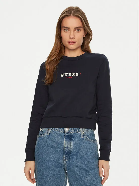 Guess Jeans Μπλούζα · Σκούρο μπλε · Regular Fit