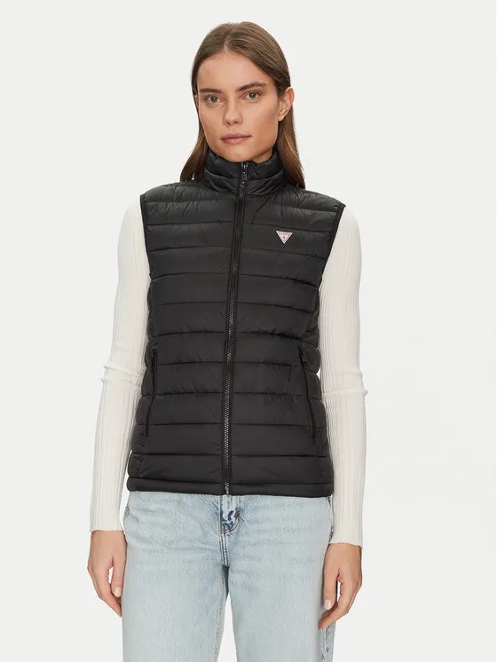 Guess Jeans Αμάνικο Μπουφάν · Μαύρο