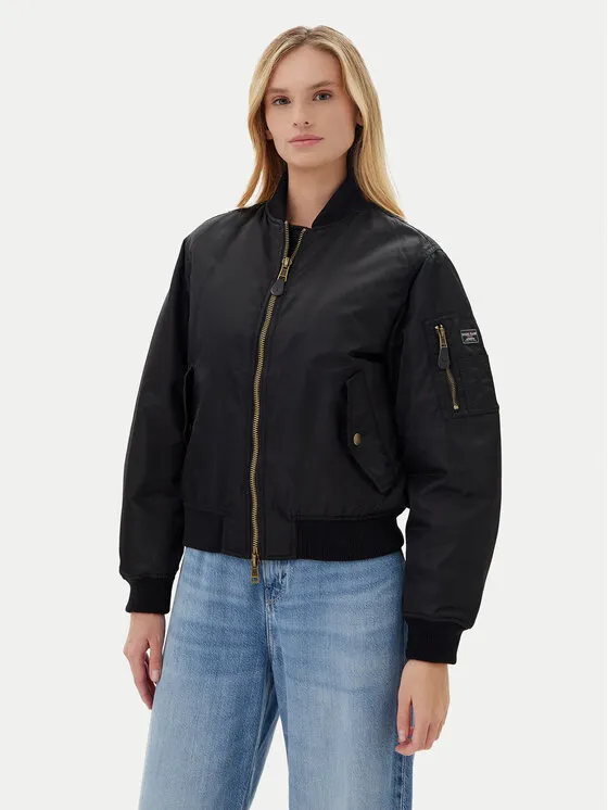 Guess Jeans Μπόμπερ μπουφάν · Μαύρο