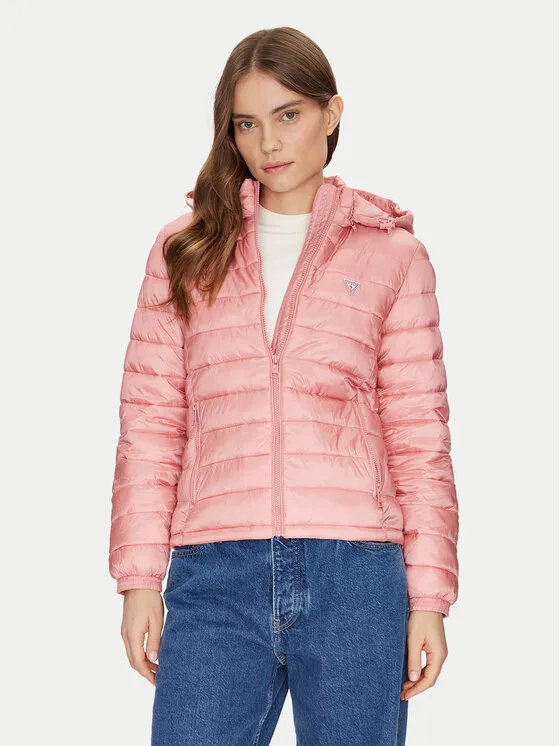 Guess Jeans Μπουφάν πουπουλένιο · Ροζ