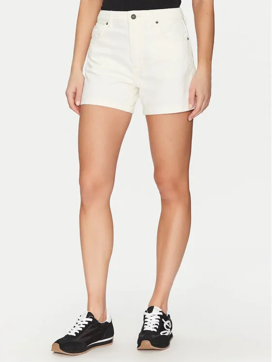 Guess Jeans Σορτς υφασμάτινο · Λευκό