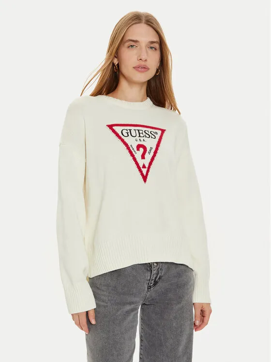Guess Jeans Πουλόβερ · Μπεζ · Regular Fit