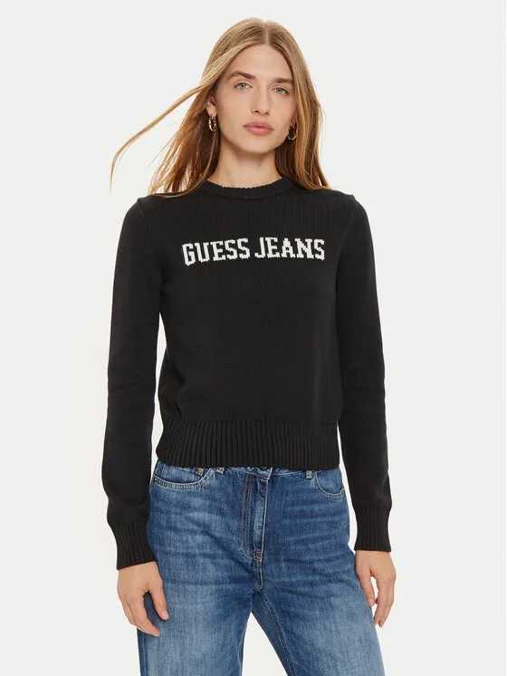 Guess Jeans Πουλόβερ · Μαύρο · Regular Fit