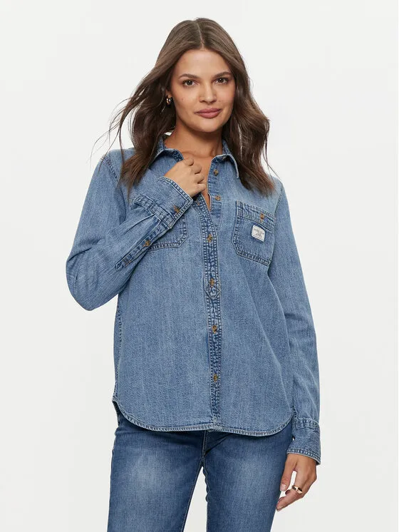 Guess Jeans Τζιν πουκάμισο · Μπλε