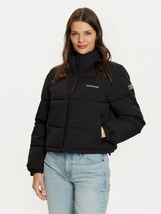 Guess Jeans Μπουφάν χειμωνιάτικο · Μαύρο