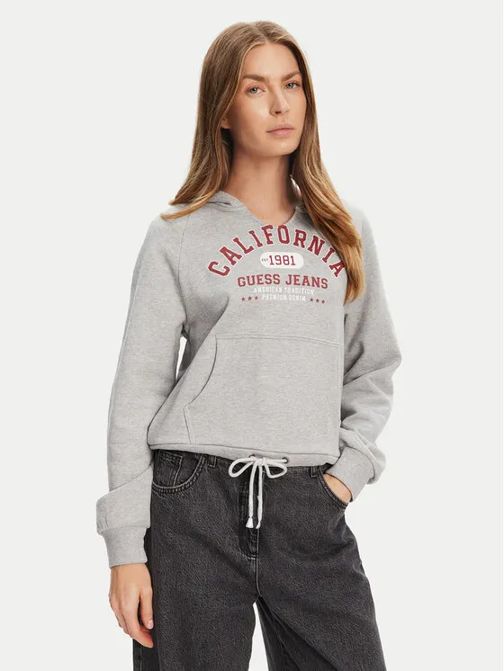 Guess Jeans Μπλούζα · Γκρι · Regular Fit