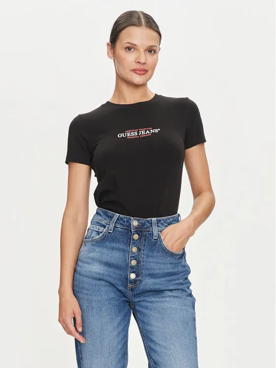 Guess Jeans T-Shirt · Μαύρο