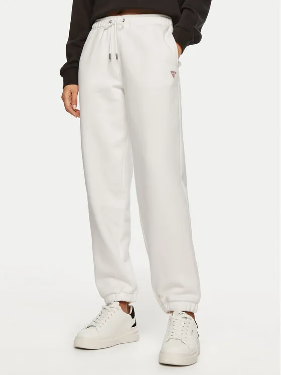 Guess Jeans Παντελόνι φόρμας · Λευκό · Regular Fit