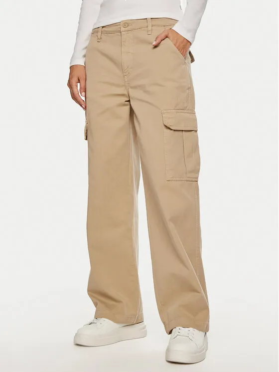 Guess Jeans Παντελόνι Cargo · Μπεζ · Relaxed Fit